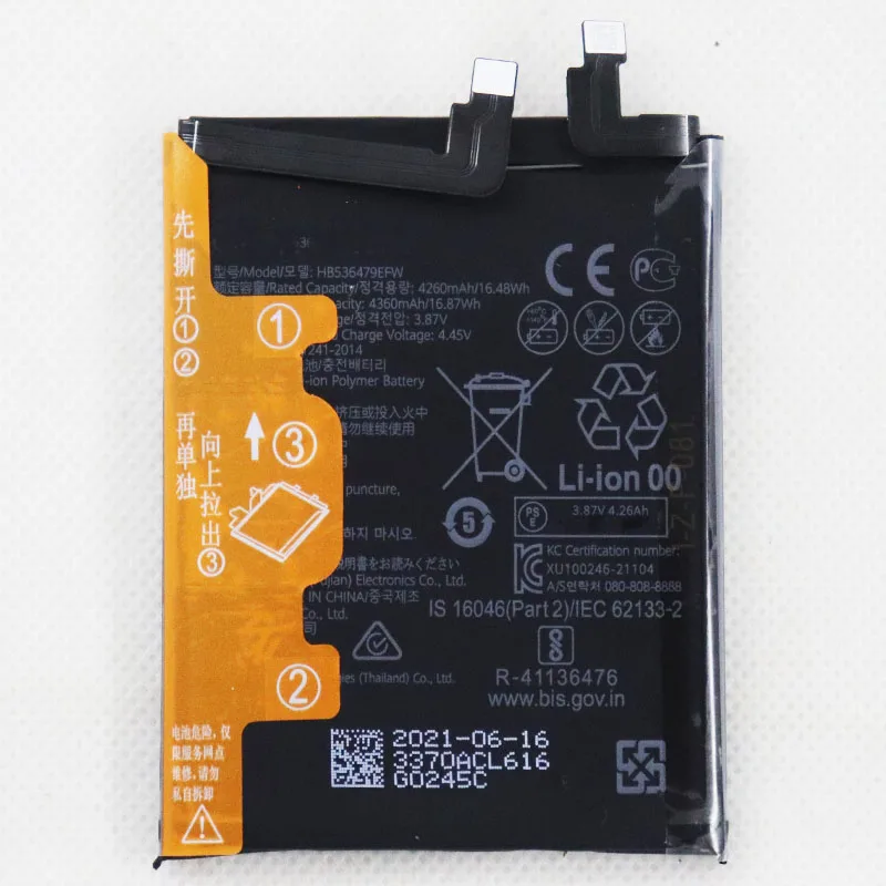 4360mAh HB536479EFW Battery For Huawei P50 Pro Mobile Phone Battery With Tools