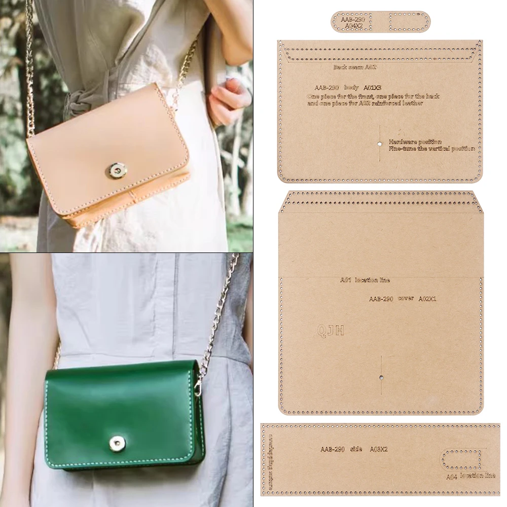 1 Set DIY Quilt-Schablonen, Kraftpapier-Zeichnungsvorlage für DIY Nähen Damen-Mode Schultertasche/Crossbody-Tasche Schnittmuster