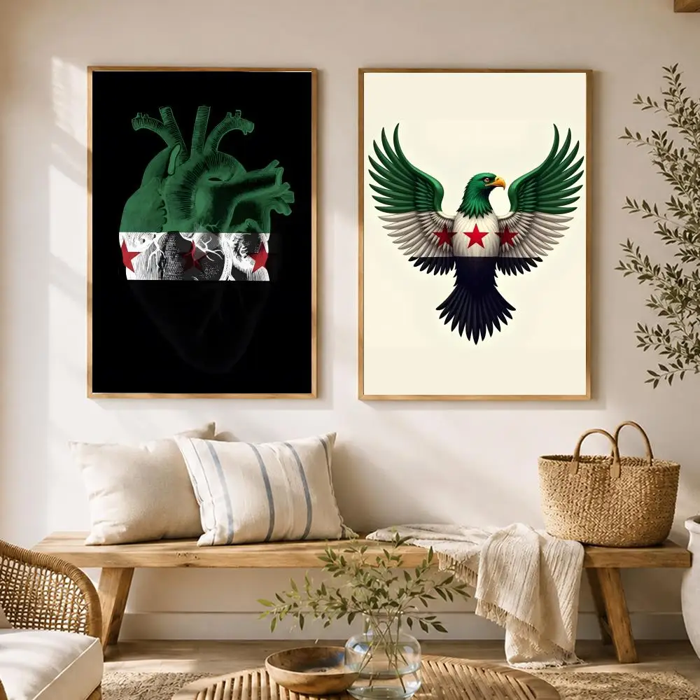 Syrian Revolution Retro A Poster HD poster wall art self-stick no-residue for home cafe office great gift