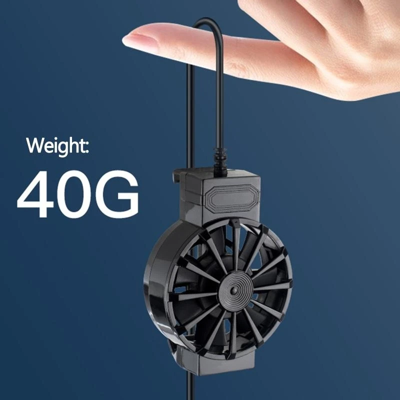  Quiet Cellphone Cooler with 45mm Cooling Fan for 4 to 6.7inches Smartphone