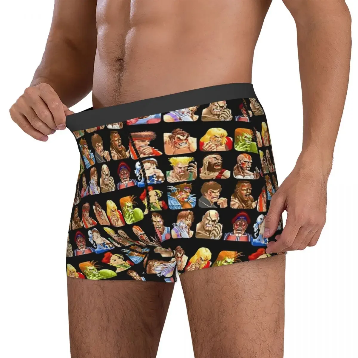 Boxer Underpants Shorts Defeated Portraits Super Street Fighter Panties Men Soft Underwear for Homme Man Boyfriend Gifts