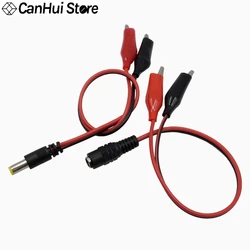 1pcs DC 5.5*2.1mm Male Female Jack Connector 12V Power Cable To 2 Alligator Clip Connected Voltage Wire For CCTV Camera Adapter