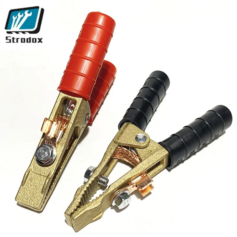 Brass Argon Arc Welding Ground Clip SY-260D With Copper Belt Household Iron Wire Clip Electric Pliers Black And Red Optional