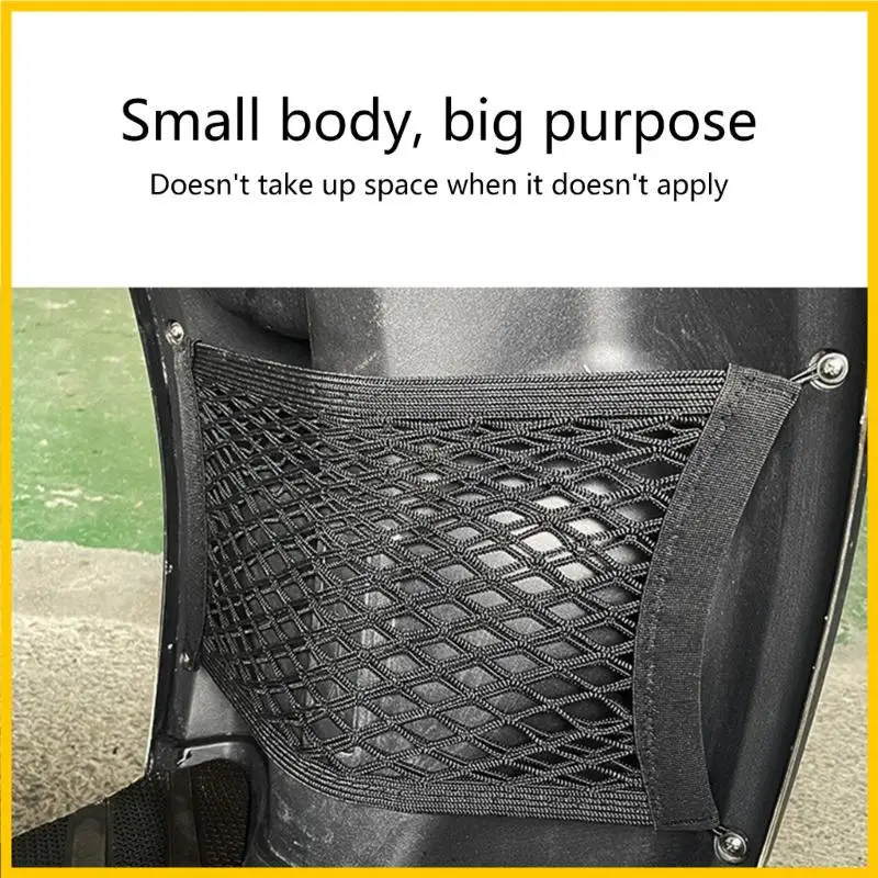 

G5AD Quick Install Elastic Storage Ventilated Mesh Carry Pouches Weather Resistant Storage Solution Multiple for Motorbike