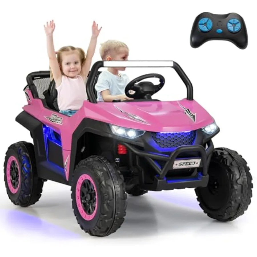 

2 Seater Ride on Car for 12V UTV Electric Vehicle with Remote Control Spring Suspension Soft Start Music Bluetooth FM Battery P