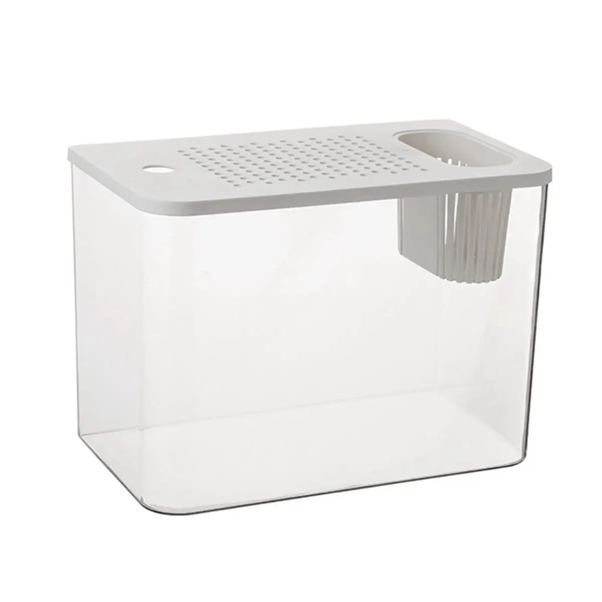 2026 New Fish Tank New Transparent with Lid Aquarium Drop Hydroponic Tank Turtle Tank Home