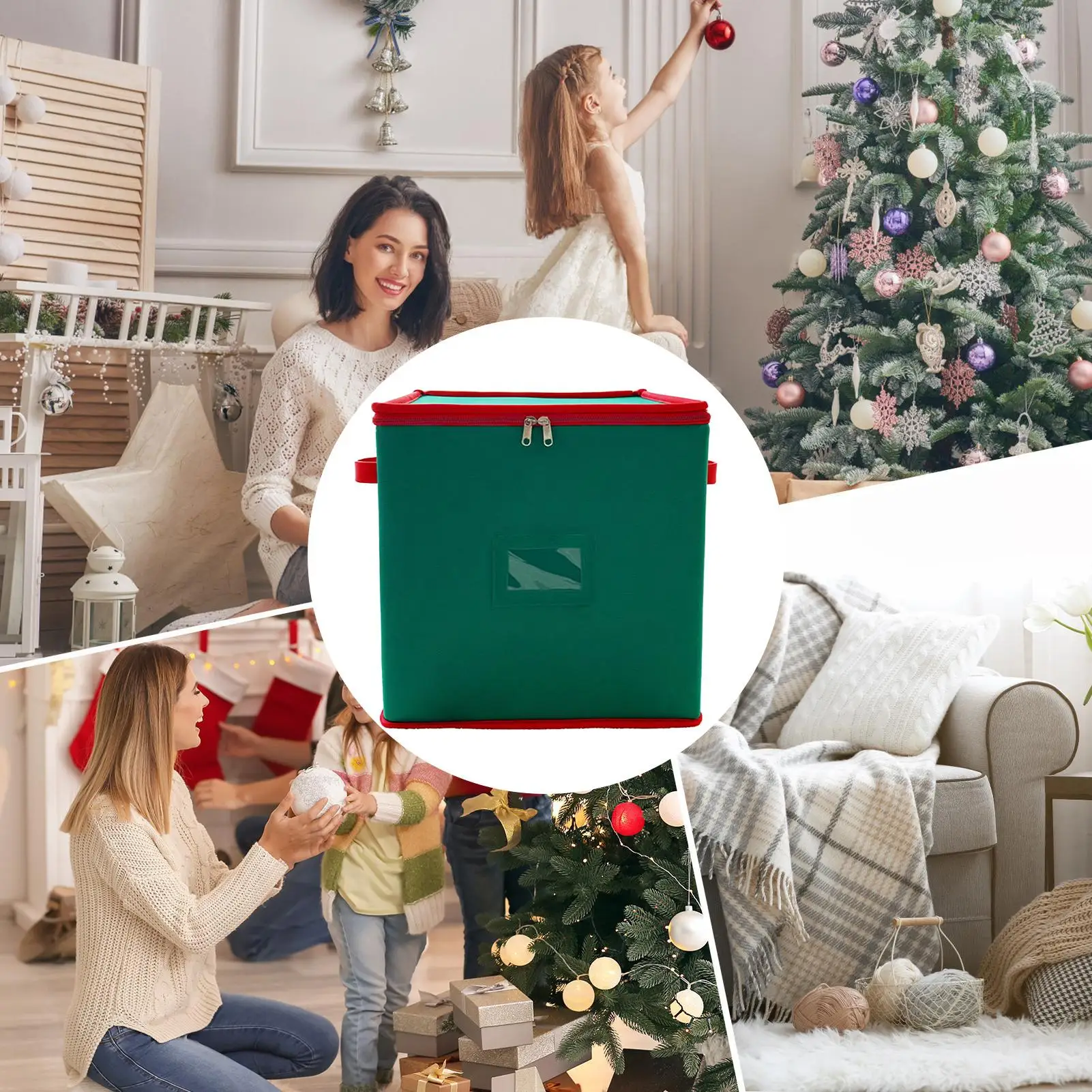 

Хранение украшений, рождественский декор, контейнеры, магазины 64, украшения, большой складной органайзер для игрушек для праздника, движущегося дома, дома на колесах, колледжа