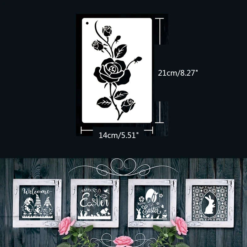 Nghệ Thuật Vẽ Stencils Bộ Có Thể Tái Sử Dụng Cho Thú Cưng Tiêu Bản Rỗng Ra Hoa Stencils Dành Cho Trẻ Em Học Sinh Vẽ Đồ Trang Trí Nghệ Thuật Treo Tường