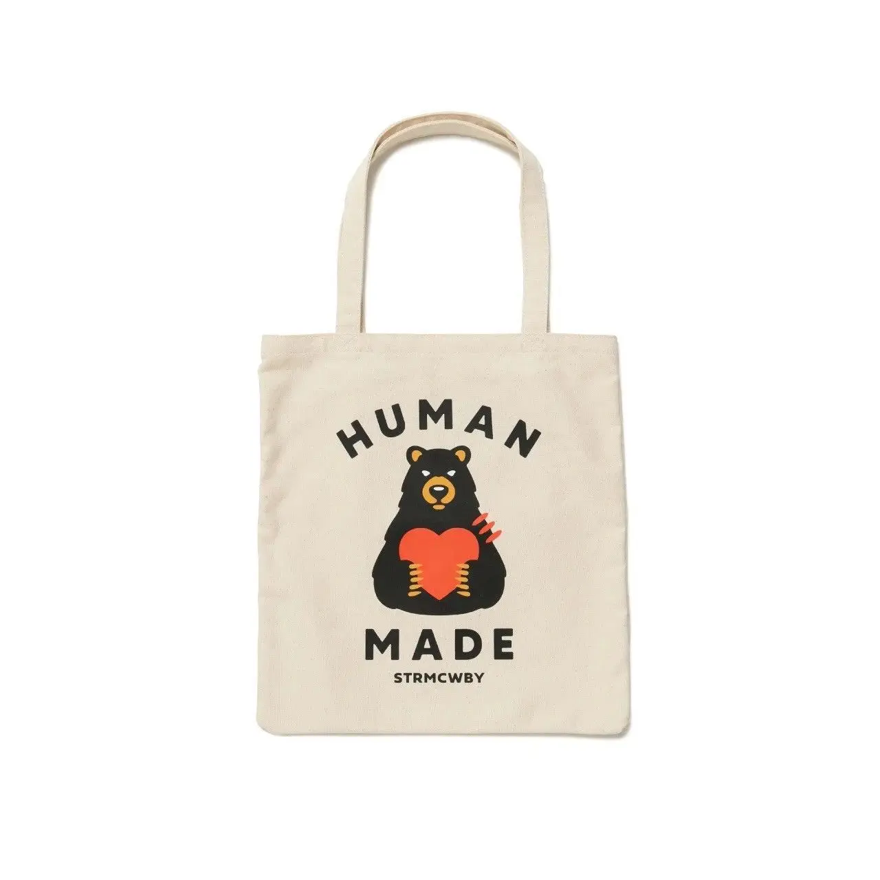 Human Made Canvas Handbag Student School Book Storage Eco-Friendly Shopping Bag Stylish Outdoor Portable Tote Bag