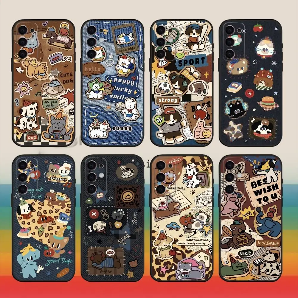 

Retro C-Cowboy P-Pet Phone Case For Samsung S25,24,23,22,30,21,10,9,Ultra,Plus,FE 5G Black Soft Case