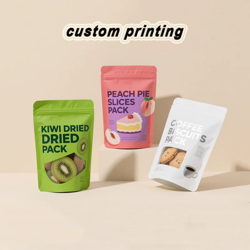 Bolsas de Aluminio Mate Personalizadas con Cierre Zip, para Granos de Café, Carne, Aperitivos, Azúcar, Especias, Té, Regalos de Navidad, Bolsas de Almacenamiento