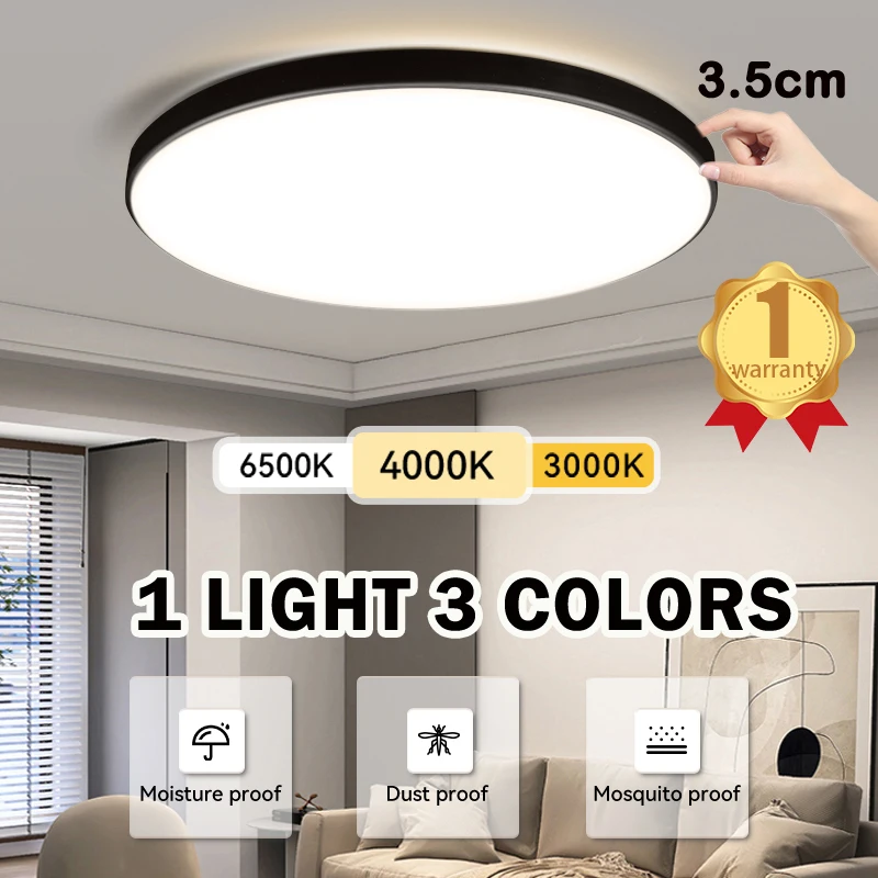 Ultra-Thin LED Ceiling Lights 30W 50W Surface Mounted Panel Lamp Modern Ceiling Lamps for Living Room Bedroom Kitchen  Lighting