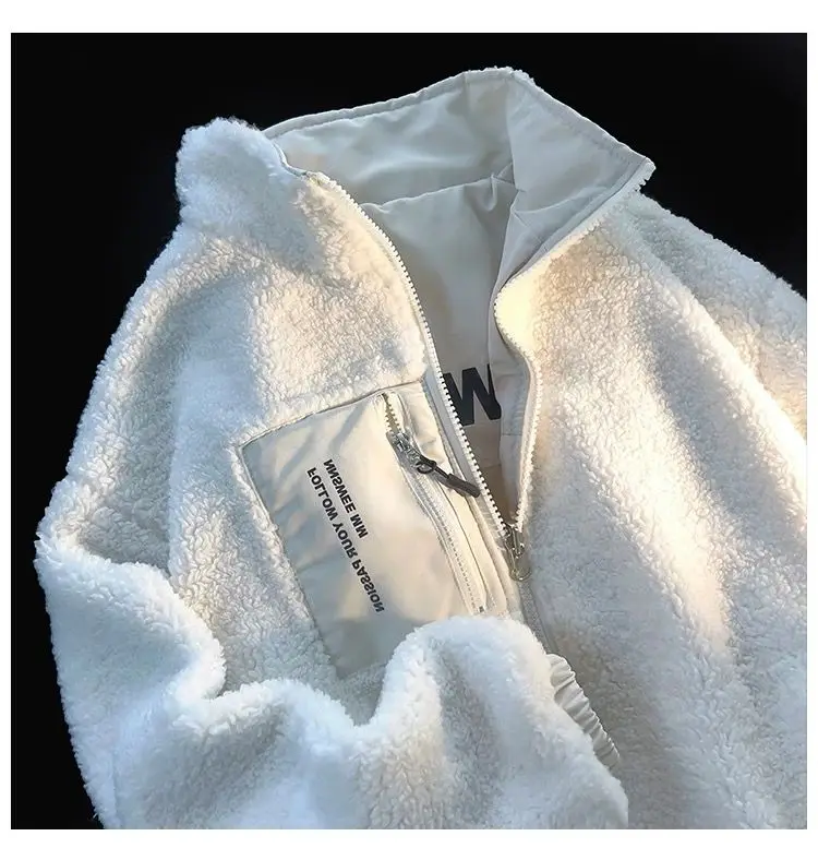 Veste en laine d'agneau pour femme, vêtements d'hiver, manches Dolman, dimension des articulations coniques, connexion étroite, mesure diminuée Ins