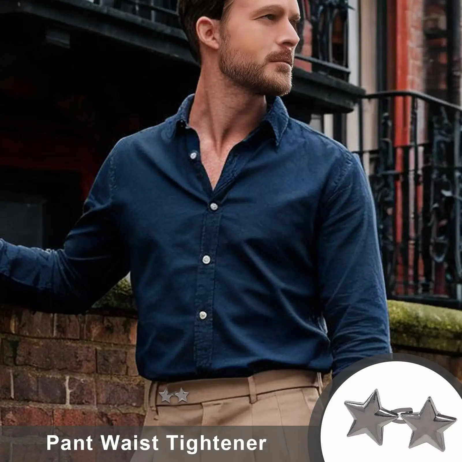 10er-Set sternförmiger Taillenformer, kein Nähen erforderlich, abnehmbarer Knopf für Jeans, Hosen, Bund, sofortige Anpassung, Slim Fit – Detail 6