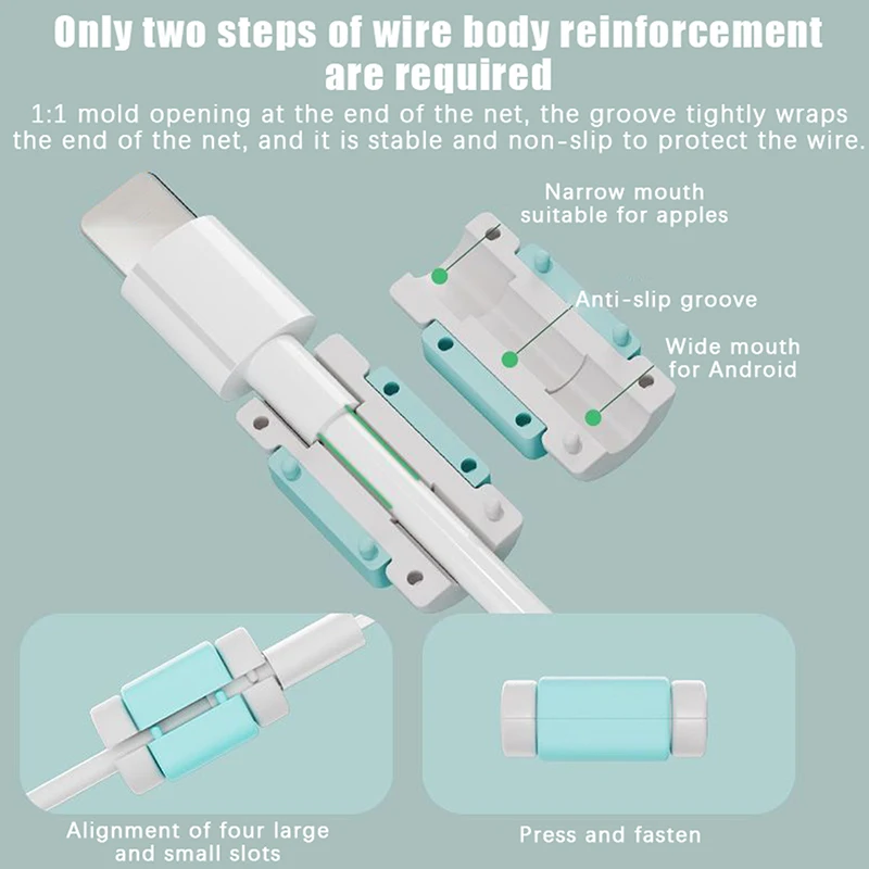 10Pcs Mobile Phone Data Cable Protector Charger Cord Cover Cable Saver Wire Chompers Charging Cable Protective Accessory