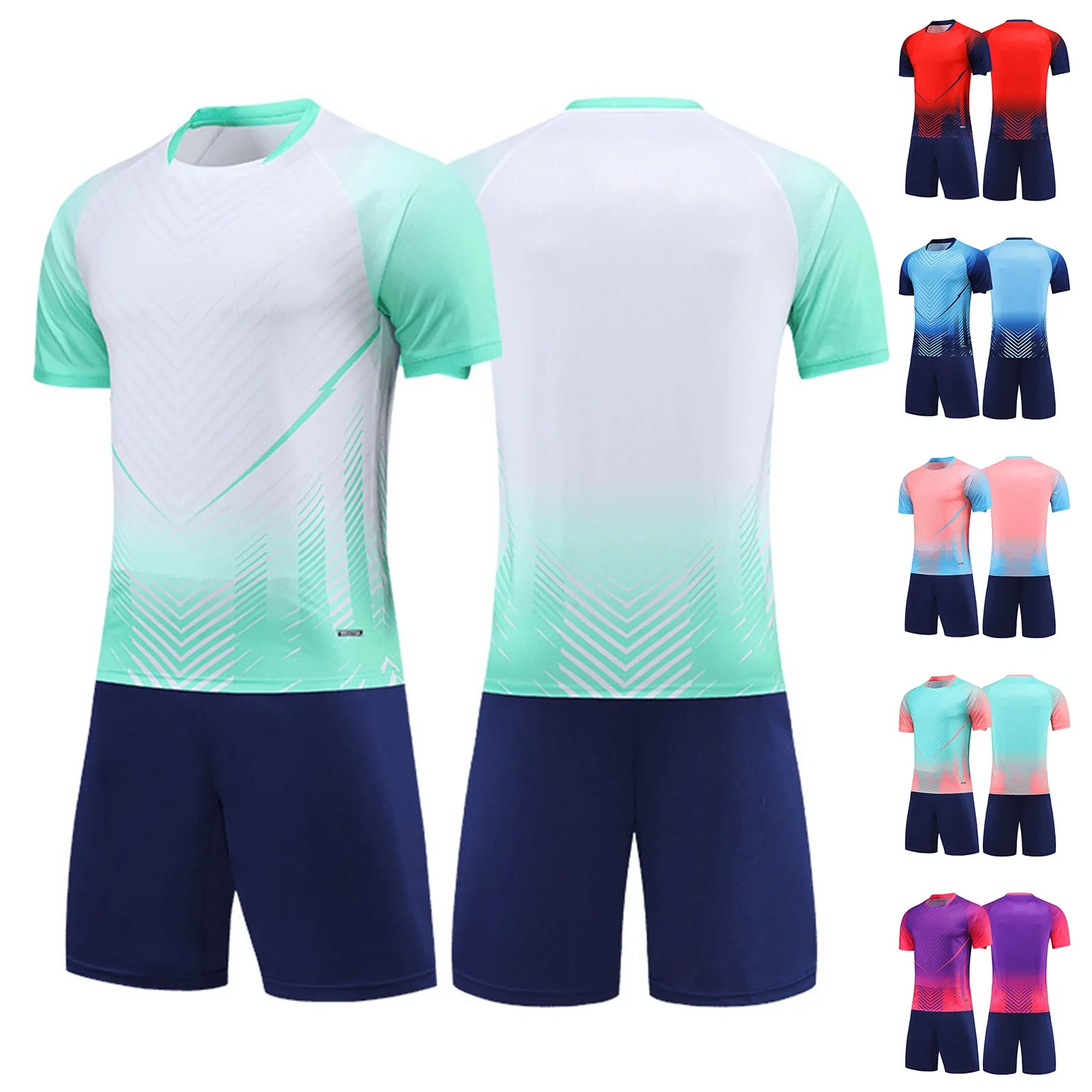 Sports Team Uniform Set Football Training Suit Set 2024 New Sports Jersey Comfortable and Breathable