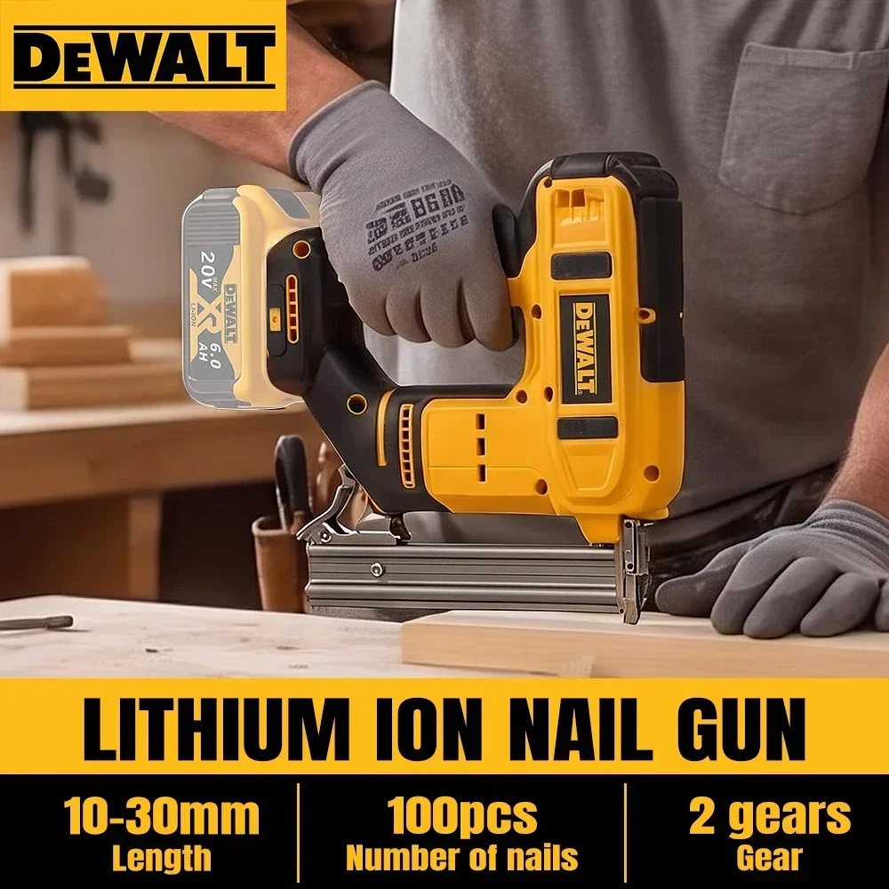 For DeWALT F30 20V Cordless Nail Gun,2 in 1 Brad Nailer Staple Gun,Lightweight Handheld Fastener for Trim,Cabinet&Furniture