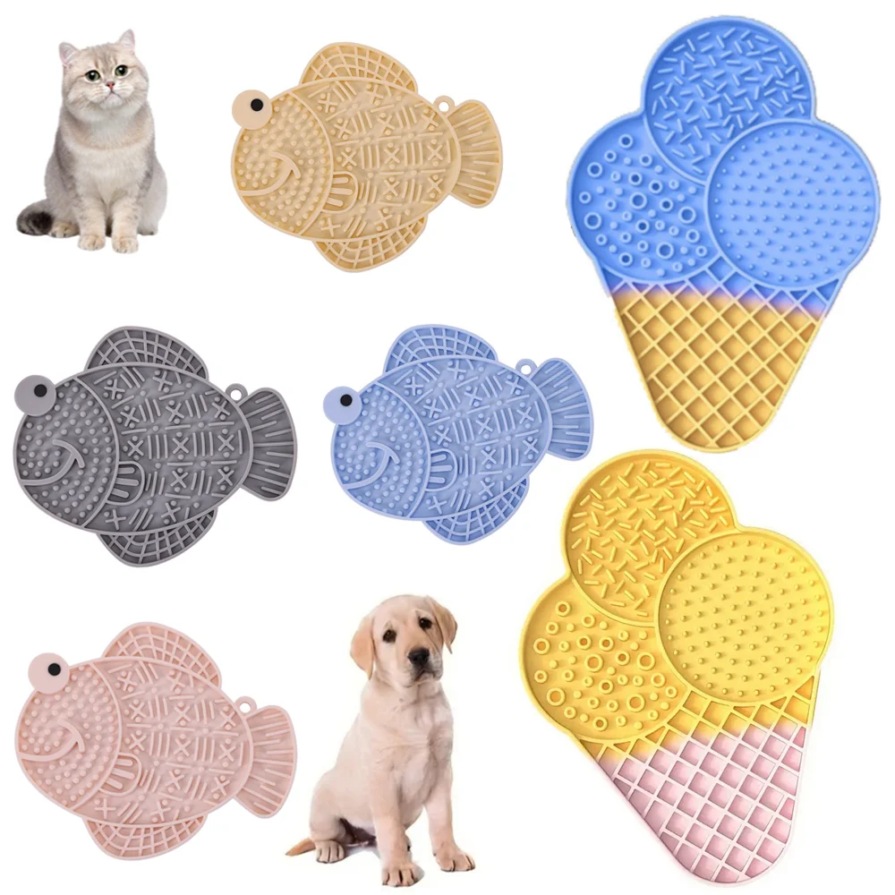 Pet supplies silicone slow food mat for cats and dogs to prevent choking, leakage, and tipping. Slow food bowl