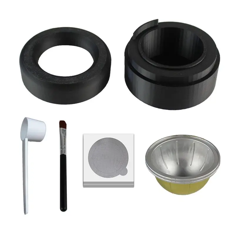 A33Z-For Vertuo Series Capsule Kit For Reusable Nespresso Pods With 50 Pcs Foil Seal Lids Holder Brush Cycle Fill Filter Cup