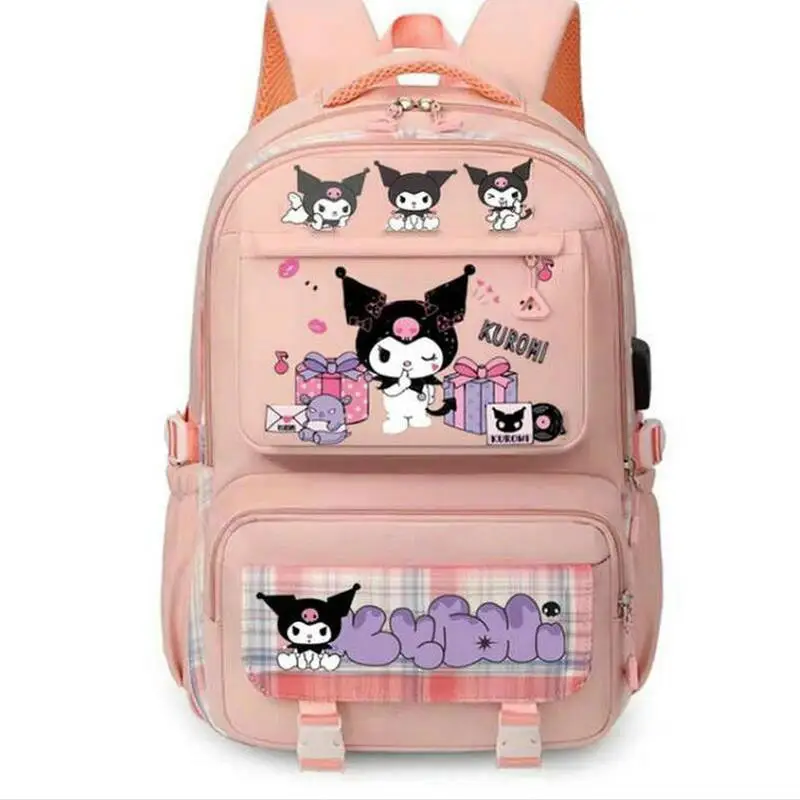 Mochila Kuromi Large capacity Waterproof Backpack for School Kawaii Anime cosplay bag Travel Bag School Student girl Gift