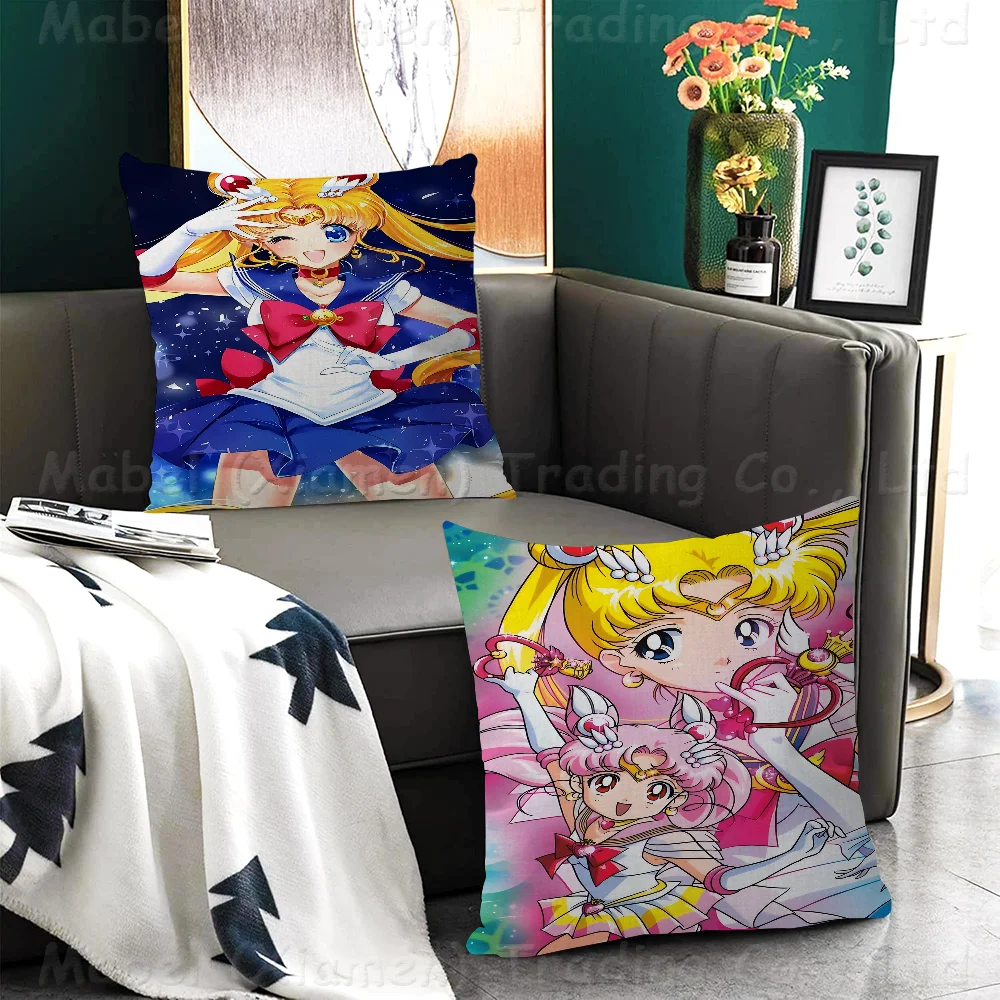 Anime T-Tsukino U-Usagi Pillow Gift Home Office Decoration Bedroom Sofa Car Cushion Cover Case 45x45