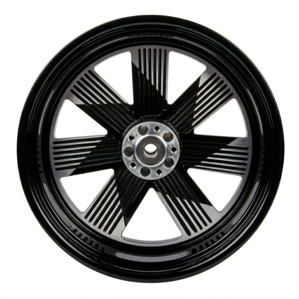 

26/23/21/18 Forged Rim with Black and White Finish for 2000 Later Touring and Softail, Customization Supported