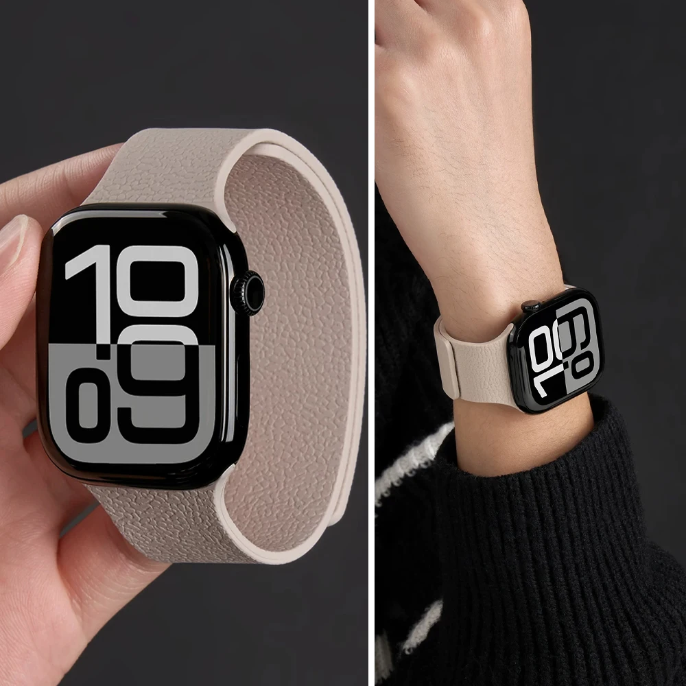 Magnetische Armbänder für Apple Watch SE 46mm 42mm 49/45/44/40/41/38mm Silikon-Sportarmband Serie 11 10 9 8 7 6 Ultra
