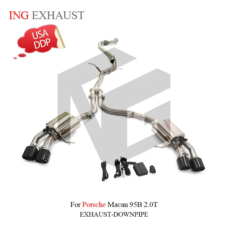 

ING 304 Catback for Porsche Macan 95B 2.0T Muffler Electric Engine Vacuum Valve Performance Exhaust System