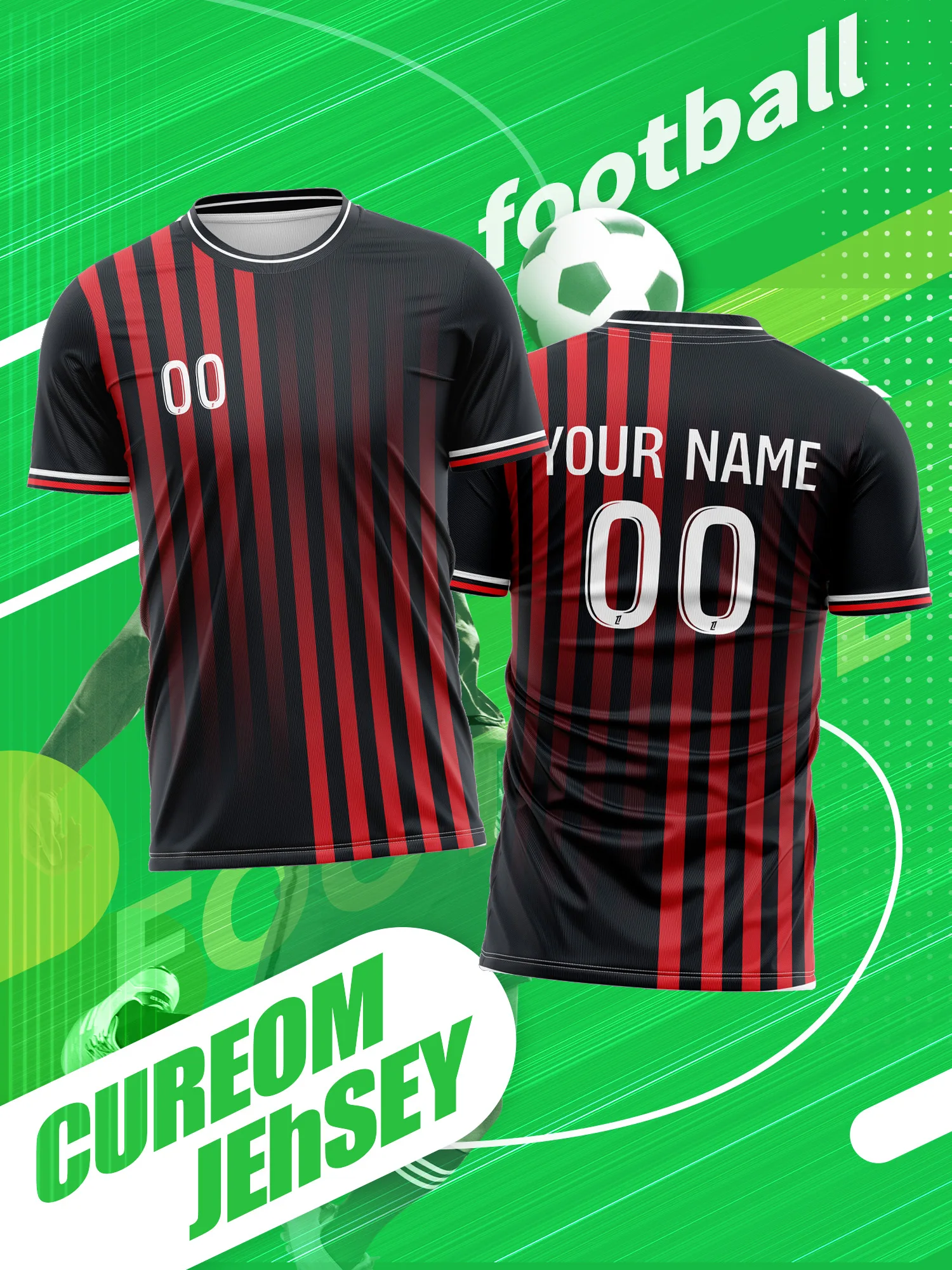 

Футбольная майка с индивидуальным фото, именем и номером, из натуральной ткани, безопасная для кожи, экологически чистая.