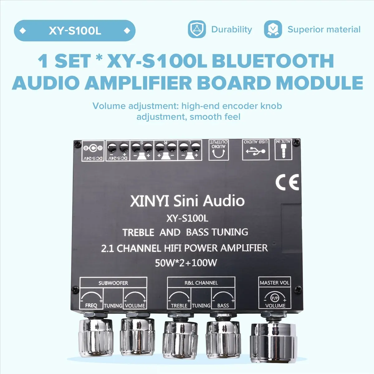 XY-S100L 2.1 Channel Bluetooth Audio Power Amplifier Module High and Low Subwoofer