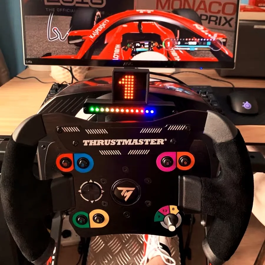 Cruscotto per PC Sim Racing Volante compatibile con Thrustmaster T300 Logitech G29 G27 G25 e Ruote Fanatec