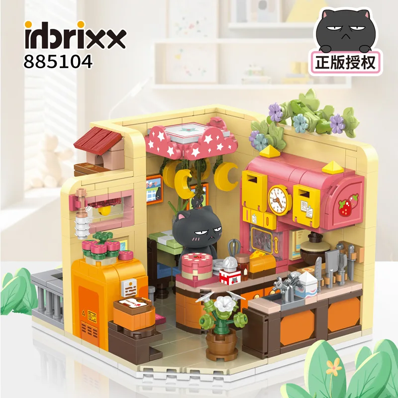 Blocs de construction de cuisine pour chat, ensembles de jouets, cuisine créative, maison de cuisine, idées de cuisine, modèle de Restaurant, jouets en brique à monter soi-même pour garçons et filles
