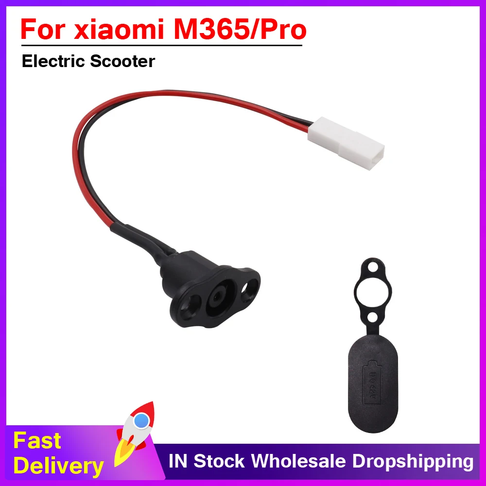 Power Charger Charging Line Interface Hole Cap For Xiaomi Mijia M365 Electric Scooter with red black rubber cover