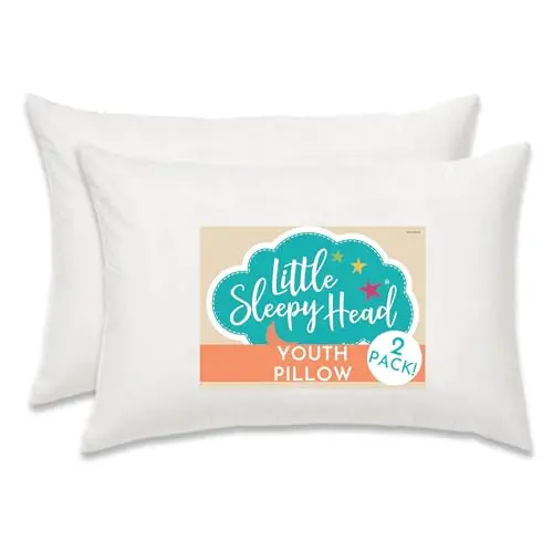 

Soft Hypoallergenic Kids Pillow 16x22 Inches, Perfect for Toddlers and Youth, 2-Pack with Quality Guarantee