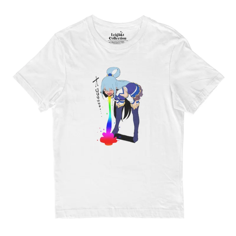 KONOSUBA Aqua Drunk Anime Shirt 『Cotton Spandex』 T-shirt