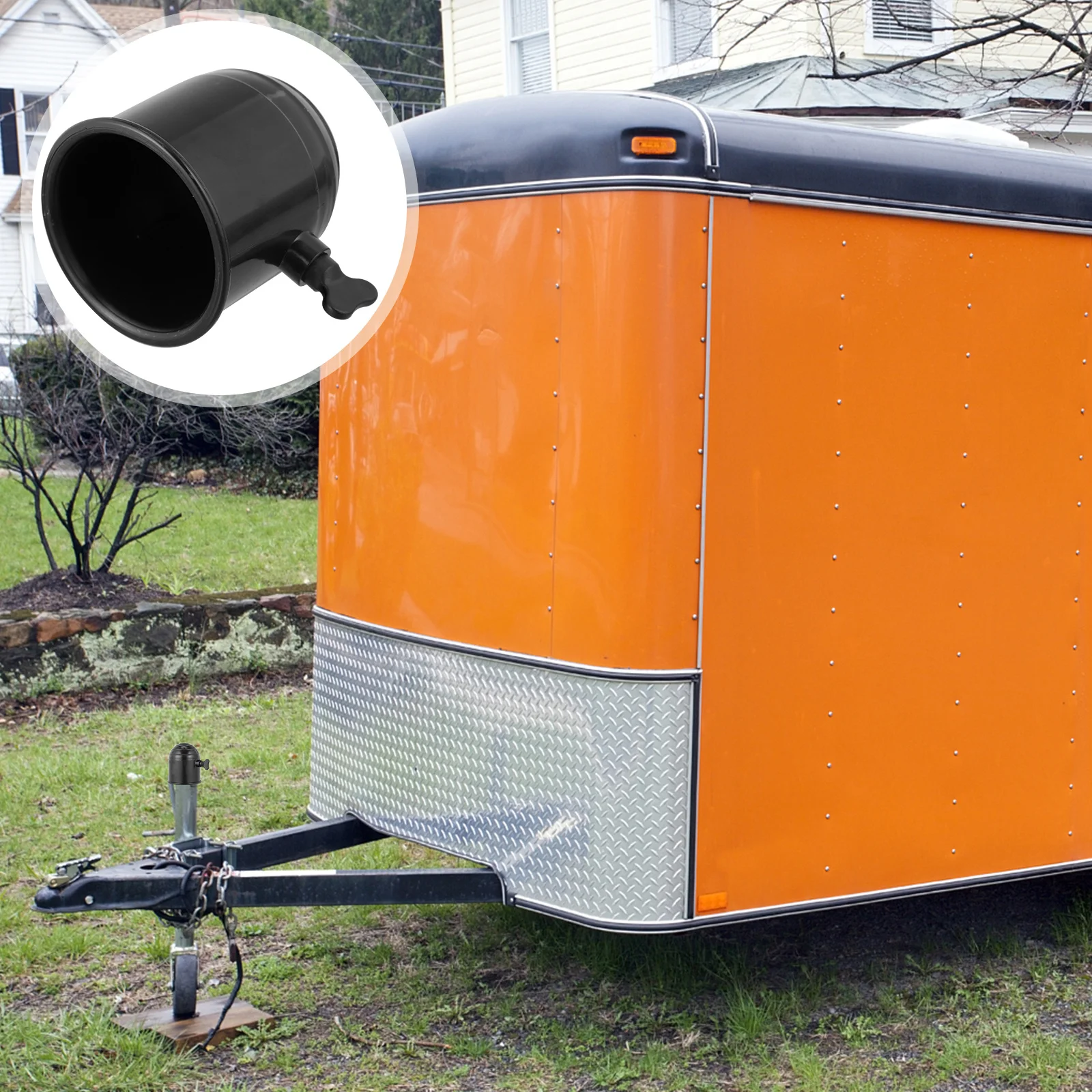 

2pcs Trailer Hitch Cover Durable Waterproof Car Hook Protection For Rvs Towball Protector Camper Van Accessories Coupler Guard