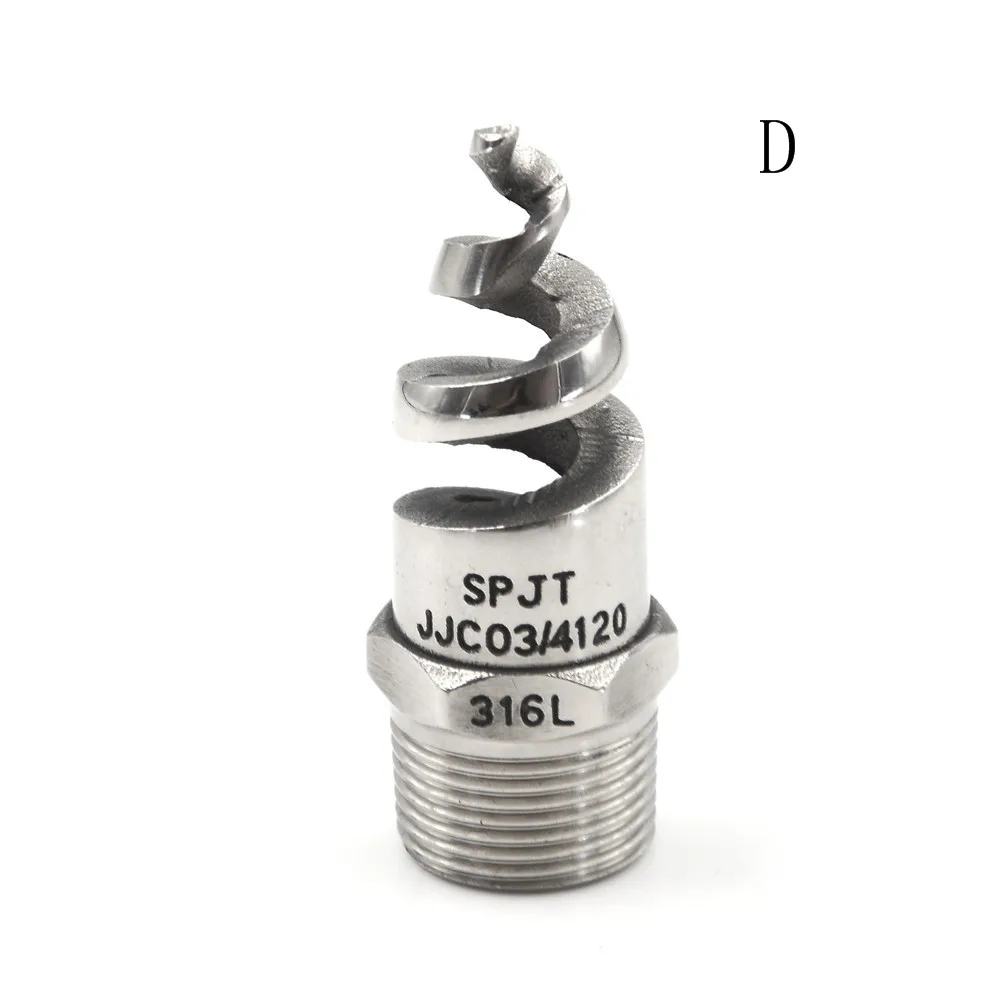 Cabezales de rociador de boquilla de atomización de cono espiral de acero inoxidable, 1/4 ", 1/2", nuevo