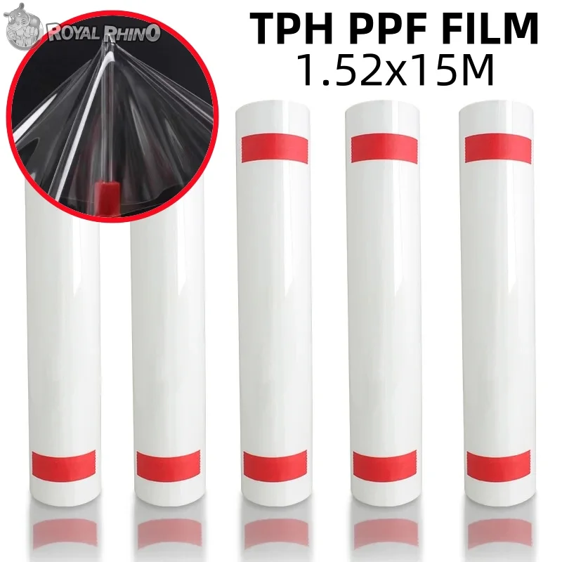 1.52*15M/5*49ft Automotive TPH PPF Car Paint Protection Film Glossy Stretch Auto Body Cover Film Warranty 2-5 years