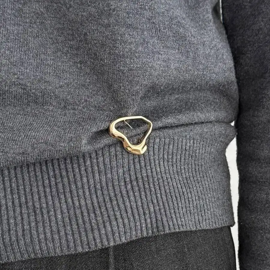 IngeSight.Z خمر بساطتها المرأة بروش جديد فريد غير النظامية هندسية بروش معدني دعوى الديكور دبوس ملحق هدية #3