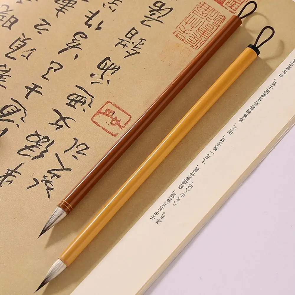 

Oil Watercolor Chinese Calligraphy Brush Wolf Hair Oil Painting Scriptures Writing Brush Bamboo Art Paint Brush Drawing Tool