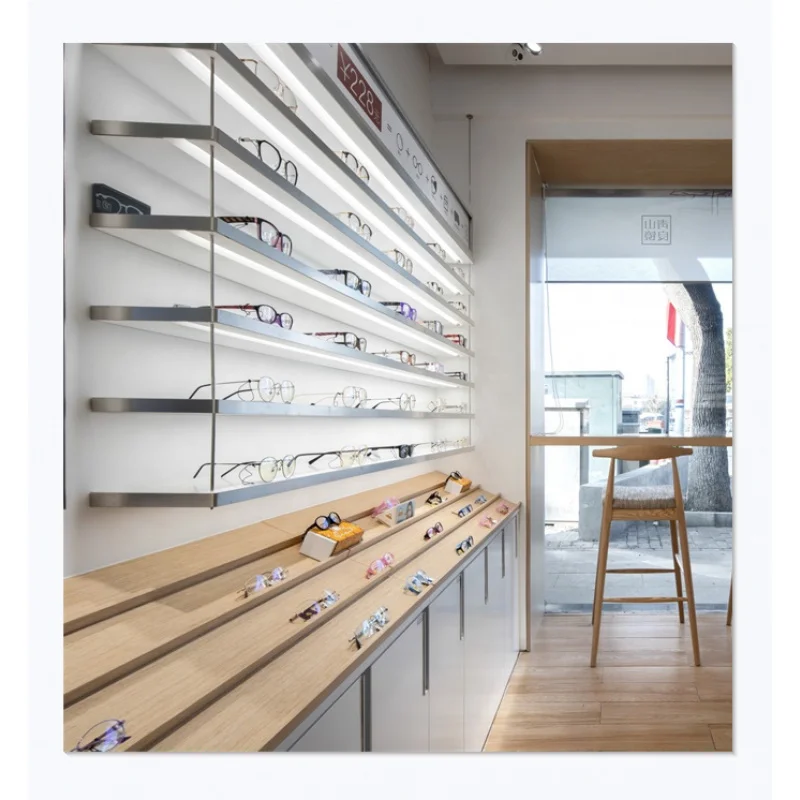 Custom.Optical Store خزانة عرض النظارات الرف ديكور المتجر البصري