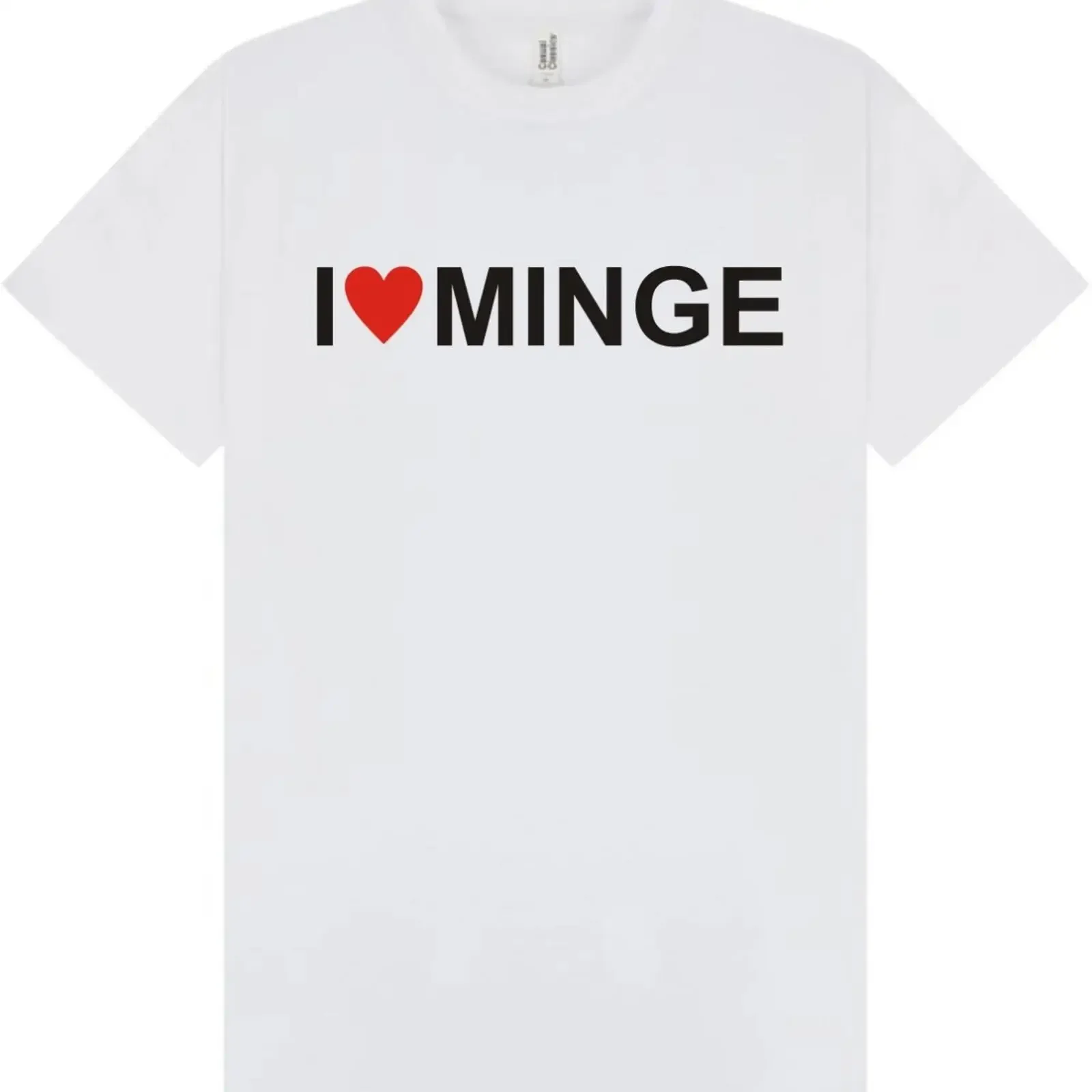 Funny Rude I LOVE MINGE T Shirt UNISEX BIRTHDAY XMAS All Sizes vintage Washed graphic designer clothes Versatile Slightly
