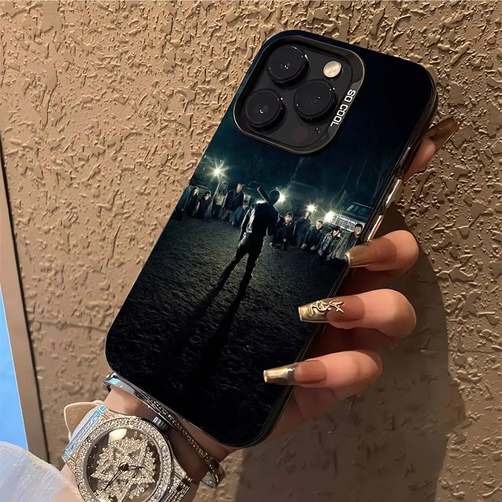 เคสโทรศัพท์ TWD The Dead สำหรับ iPhone 17,16,15,14,13,12,X,8,Pro,Max,Plus,E,SE4,Air,Mini ลาย IMD สีดำด้าน