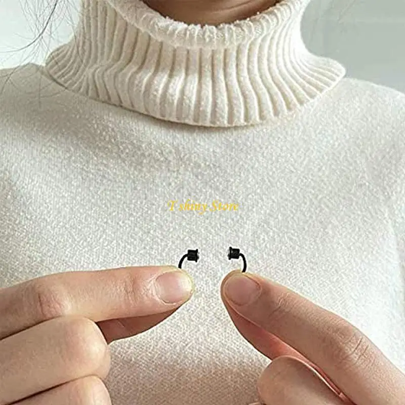 N58F Multi-color Horseshoe Fake Nose Ring Hoop Non-Piercing Septum Nose Ring