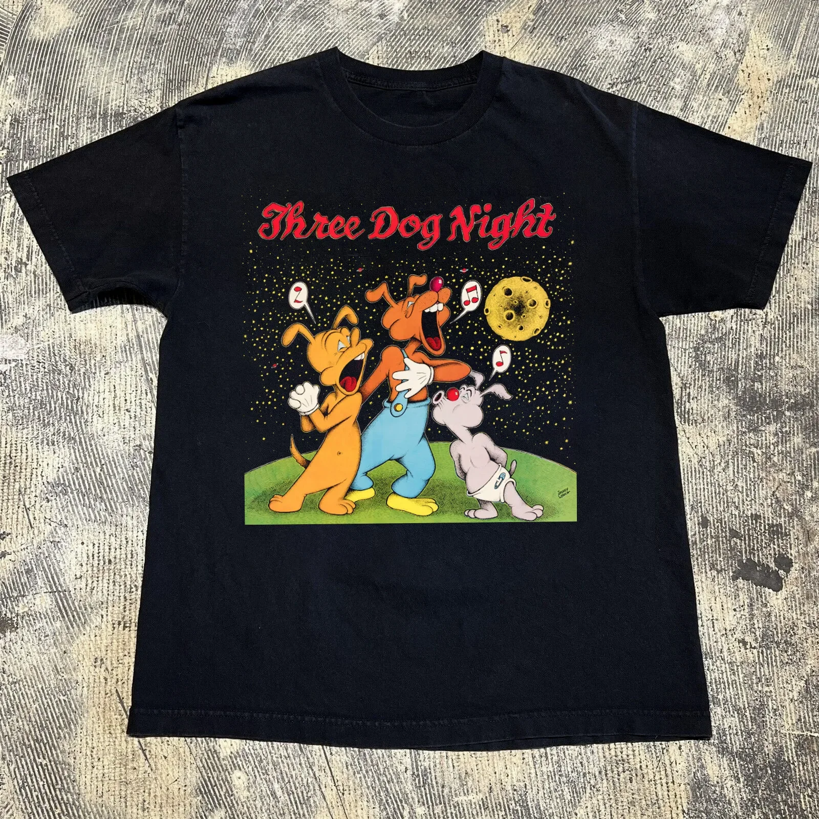 Three Dog Night Poster 1971 concert Black All Size Cotton Shirt AR1246