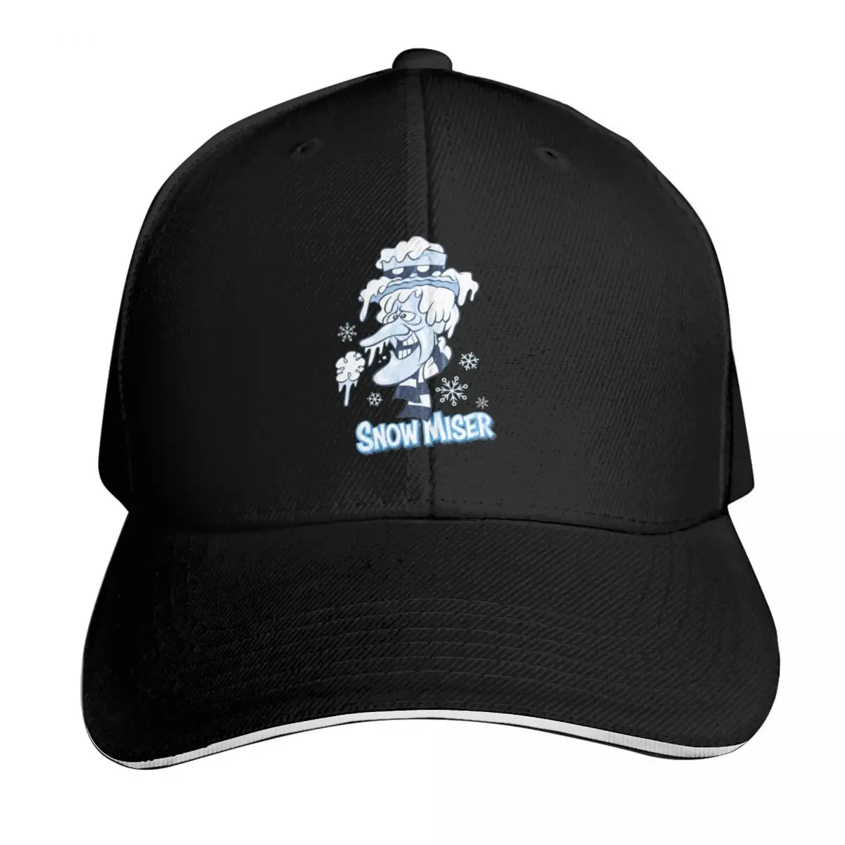 Snow Miser Baseball Cap Snapback Flat Bill Strapback Dad Hat Six Panel Structured Crown