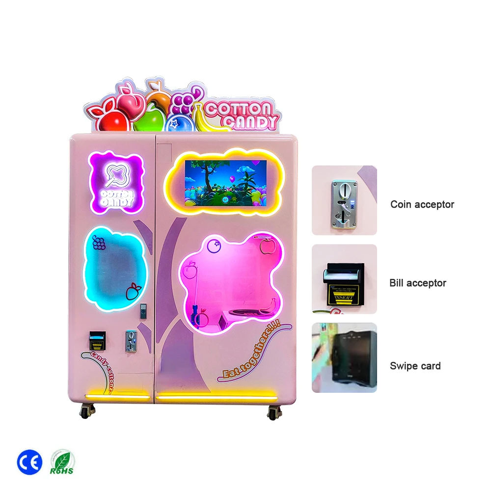 New cotton candy many designs   Marshmallow Maker Commercial automatic vending machine