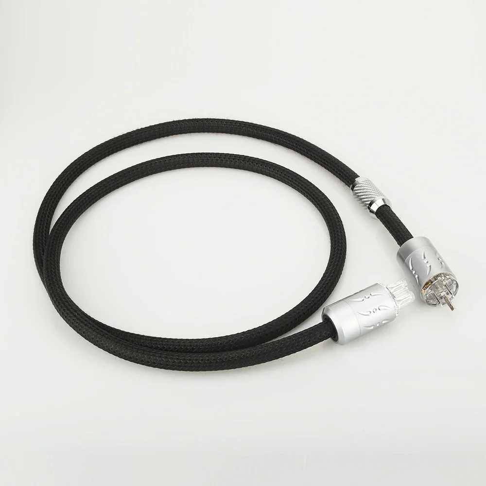 Cable de alimentación VIBORG VP1501 EE. UU./UE, 16 Uds., cable de alimentación de CA para audiófilos de cobre multplex con enchufe estándar UE/EE. UU. chapado en rodio