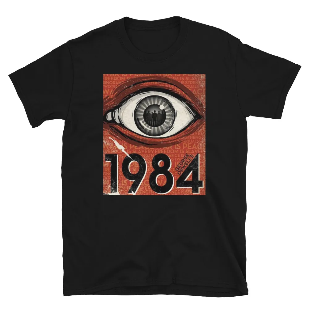 

George Orwell 1984 Big Brother T-Shirt Adult Regular Fit O-Necked T-Shirt Classic T-Shirt Men's Clothing