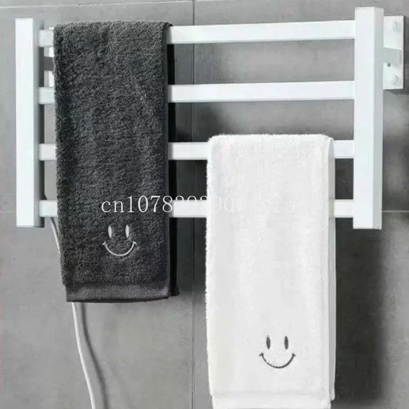 Bathroom accessories black and white wall-mounted electric heater dryer heating rack electric towel rack